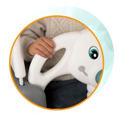 shumee Ricokids 3-v-1 gugalnica z vedrom slona, siva in bela