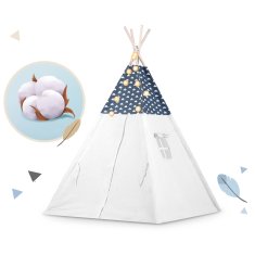 shumee Nukido otroški šotor tipa teepee z lučkami - temno moder