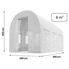 shumee Folija za vrtni tunel 2x3m (6m2) bela Plonos