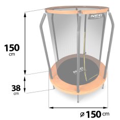 Neo-Sport Otroški vrtni trampolin 152 cm 5 ft