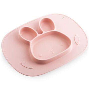 Ricokids zajčji silikonski krožnik za hranjenje za otroke