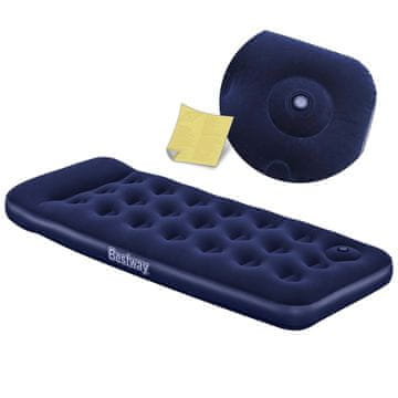 shumee Napihljiva vzmetnica 185x76x22 cm z vgrajeno nožno tlačilko Bestway 67223