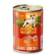 Propesko Dog piščanec in jetra v omaki, kosi 415 g