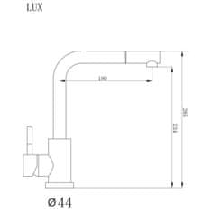 xgranit LUX bela kuhinjska armatura