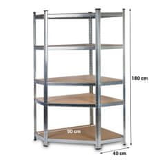 shumee Kotna stoječa polica 180x90x40cm Humberg HR-817