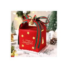 Flamenco Mystique Dekorativna darilna škatla MERRY CHRISTMAS s pentljo 10x10x10 cm