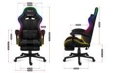 Huzaro vrteči stol Force 4.7 RGB Mesh