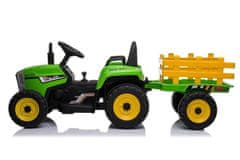 RAMIZ Otroški električni traktor s prikolico zelen 12v