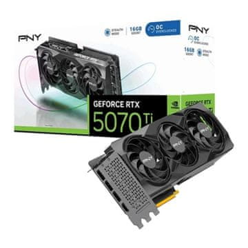 PNY Grafična kartica nVidia RTX5070Ti Overclocked Triple Fan - 16GB GDDR7 (VCG5070T16TFXPB1-O)