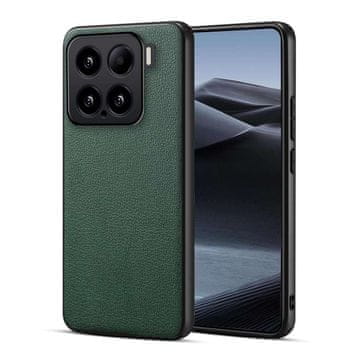 LENUO TPU usnjen ovitek za Xiaomi 15 temno zelen
