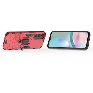 LENUO Ovitek Armor za Samsung Galaxy A15 4G/5G, rdeča