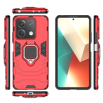 LENUO Ovitek Armor nov za Redmi Note 13 5G rdeč