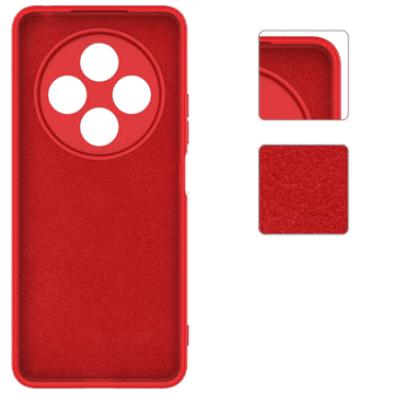 LENUO Silikonski ovitek za Redmi 14C rdeč