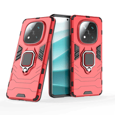LENUO Ovitek Armor za Redmi Note 14 Pro+ 5G rdeč