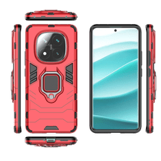 LENUO Ovitek Armor za Redmi Note 14 Pro+ 5G rdeč