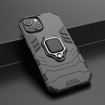 LENUO Ovitek Armor za iPhone 15, črna