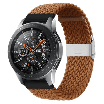 LENUO Eleganten pašček iz silikona 22 mm rjav