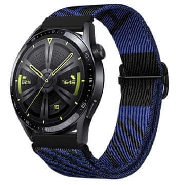 LENUO Univerzalni silikonski pašček 20 mm črno-moder