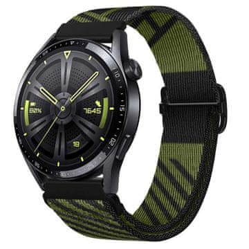 LENUO Silikonski pašček 20 mm črno-zelen