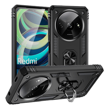 LENUO Ovitek Armor za Redmi A3 črn