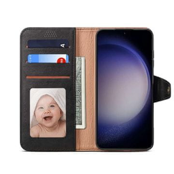 LENUO Ovitek Armor za Samsung Galaxy S24, črna