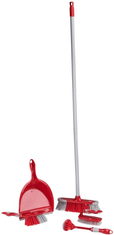 Dirt Devil komplet za čiščenje, nedrseči ročaji, rdeče-siv, 6/1