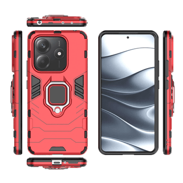 LENUO Ovitek Armor za Redmi Note 14 5G rdeč