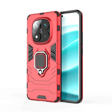 LENUO Ovitek Armor za Redmi Note 14 Pro 5G rdeč