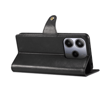 LENUO Usnjen preklopni ovitek za Redmi Note 14 5G črna