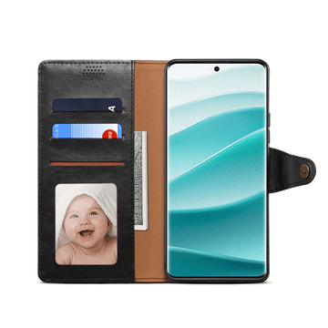 LENUO Usnjen preklopni oviteka za Redmi Note 14 Pro+ 5G črna