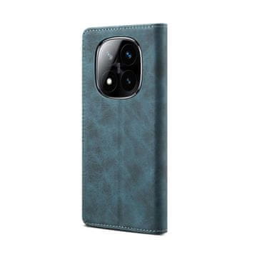 LENUO Usnjen preklopni ovitek za Redmi Note 14 Pro 4G modra