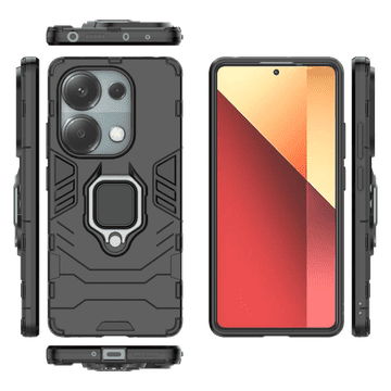 LENUO Ovitek Armor nov za Redmi Note 13 Pro črn