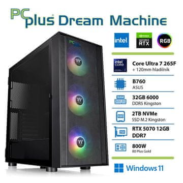 PCplus Dream Machine namizni računalnik, Ultra 7-265F, 32GB, SSD2TB, RTX5070, W11H + Xbox GP