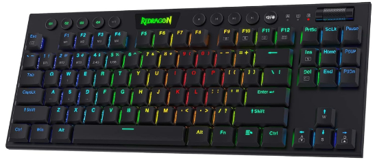 Horus TKL Pro K621 brezžična tipkovnica, RGB osvetlitev, črne barve
