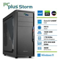 PCplus Storm namizni računalnik, i5-12400F, 16GB, SSD1TB, RTX3050, W11H (147506)