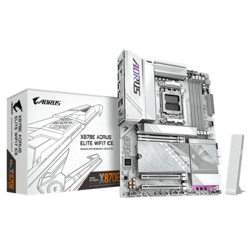 Gigabyte X870E AORUS ELITE WIFI7 ICE, DDR5, SATA3, USB4, DP, 2.5GbE, WiFi 7, AM5 ATX