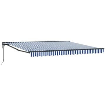 Vidaxl Okvir tende Modra in bela 400 × 300 cm Poliester s PU premazom