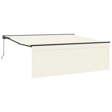 Vidaxl Retraktilna tenda krema 400 × 300 cm Poliester in aluminij