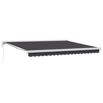 Vidaxl Retraktilna tenda Antracit 400 ×300 cm Tkanina in kovina