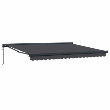 Vidaxl Retraktilna tenda Antracit 400 × 300 cm Tkanina, kovina