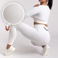 Smania 2-delni športni komplet Harmony S - Bela | Športni outfit | Ženski fitness komplet