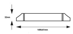 master LED LED linearna svetilka 120cm 54W 4000K 5800lm IP20 