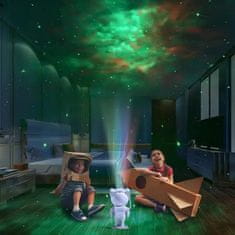 LIVEFY Astronaut projektor nočnega neba, bel