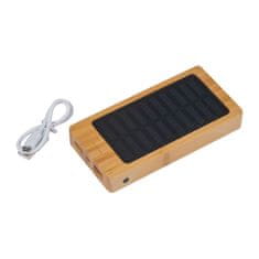 A DESIGN Powerbank s solarnim polnjenjem iz bambusa Bakersfield (8.000 mAh)