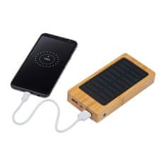 A DESIGN Powerbank s solarnim polnjenjem iz bambusa Bakersfield (8.000 mAh)
