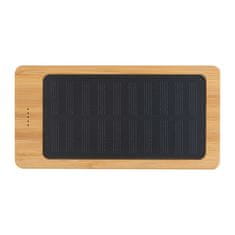 A DESIGN Powerbank s solarnim polnjenjem iz bambusa Bakersfield (8.000 mAh)