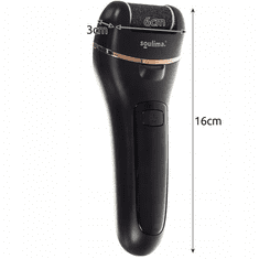 Soulima Odstranjevalec trde kože TZ-001, baterijski, 1200mAh, črn