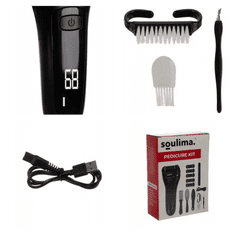 Soulima Odstranjevalec trde kože TZ-001, baterijski, 1200mAh, črn