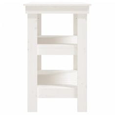 Vidaxl Delovna miza bela 78,5x50x80 cm trdna borovina