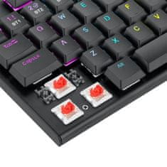 Redragon Horus Pro K618 tipkovnica, RGB, USB-C, Bluetooth, črna